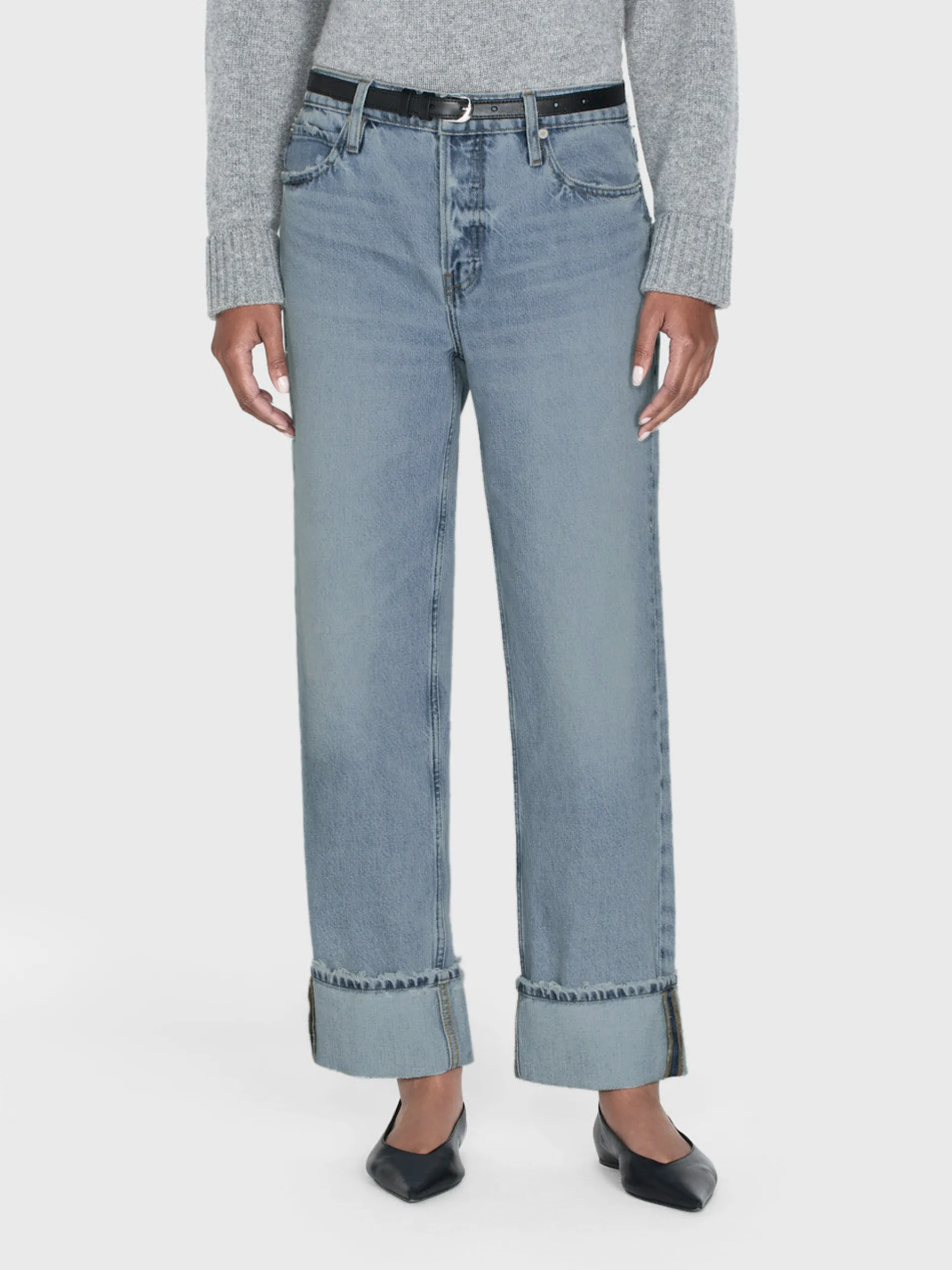FRAME The Slouchy Straight Wide Cuff in<Women/BOY Straight|Boyfriend