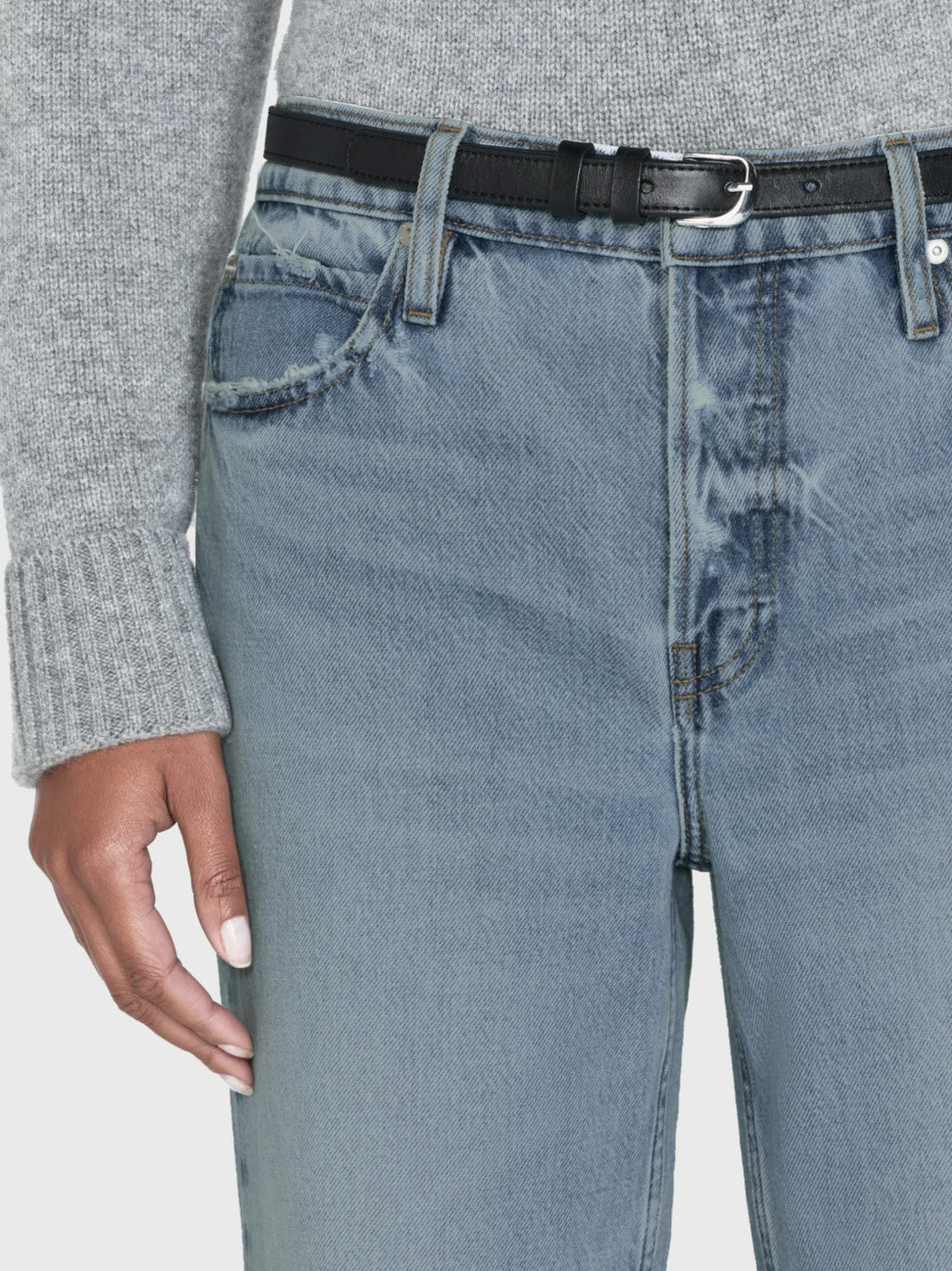 FRAME The Slouchy Straight Wide Cuff in<Women/BOY Straight|Boyfriend