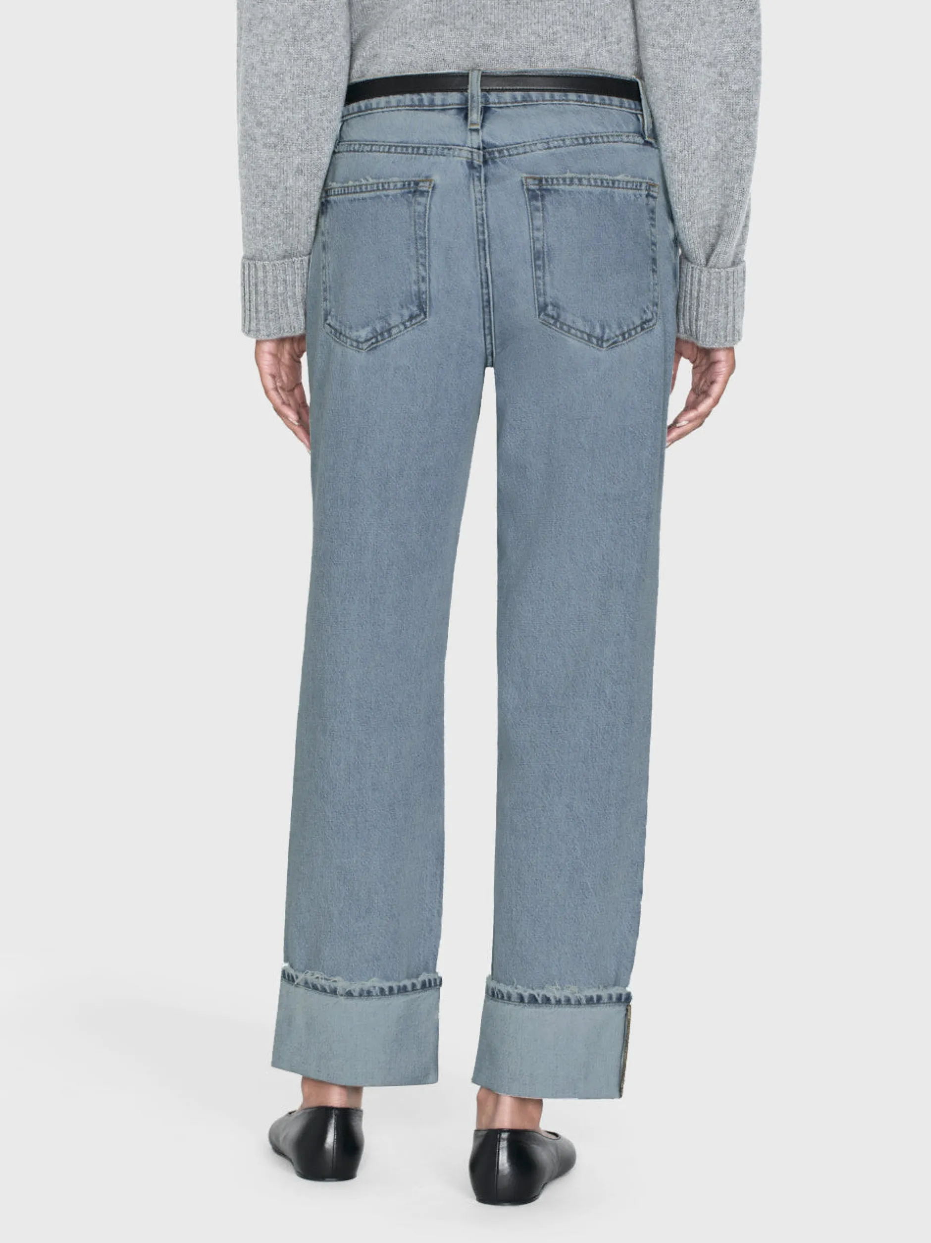FRAME The Slouchy Straight Wide Cuff in<Women/BOY Straight|Boyfriend