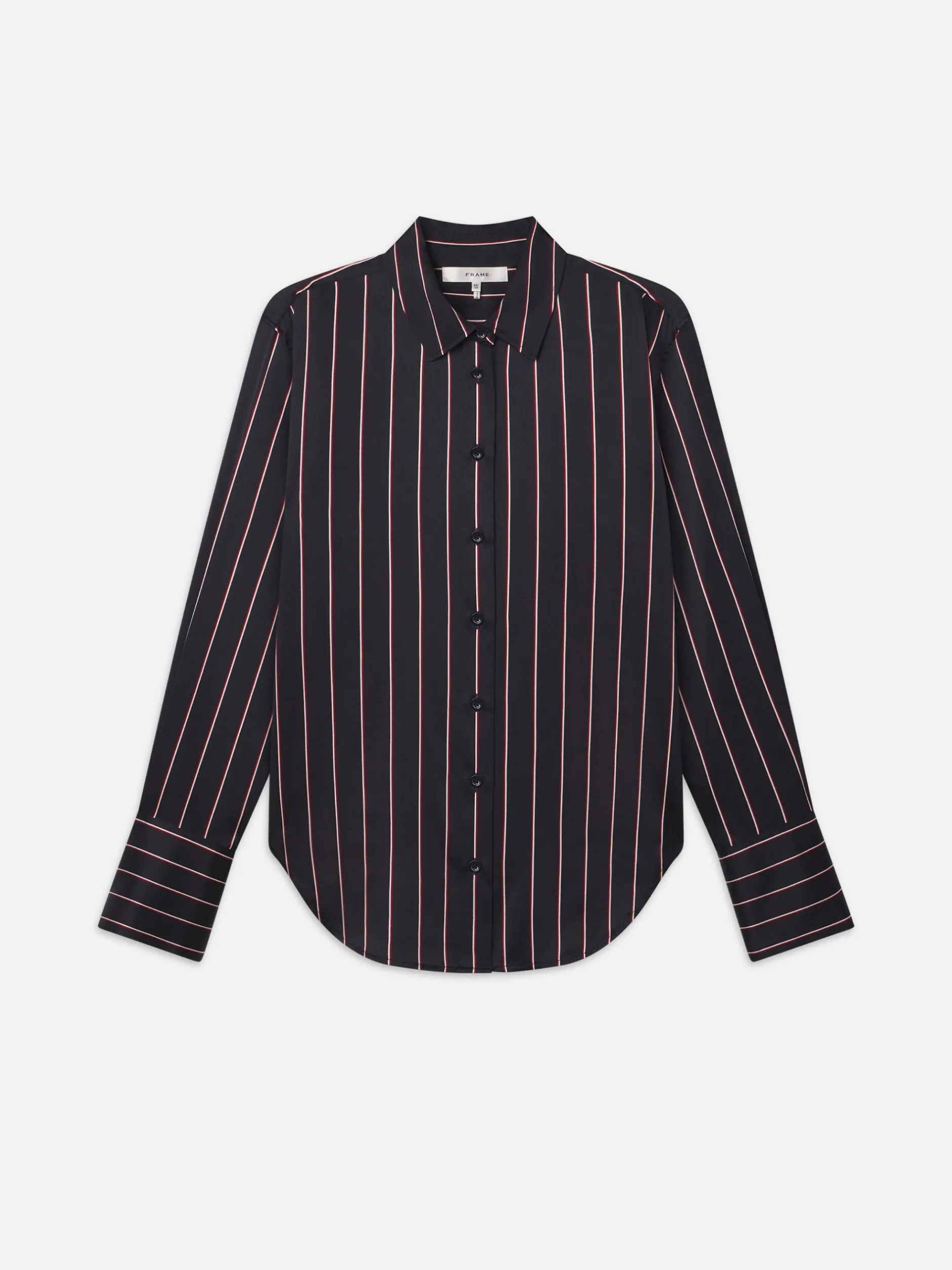 FRAME The Standard Shirt in Navy Stripe Multi<Women Tops & Blouses