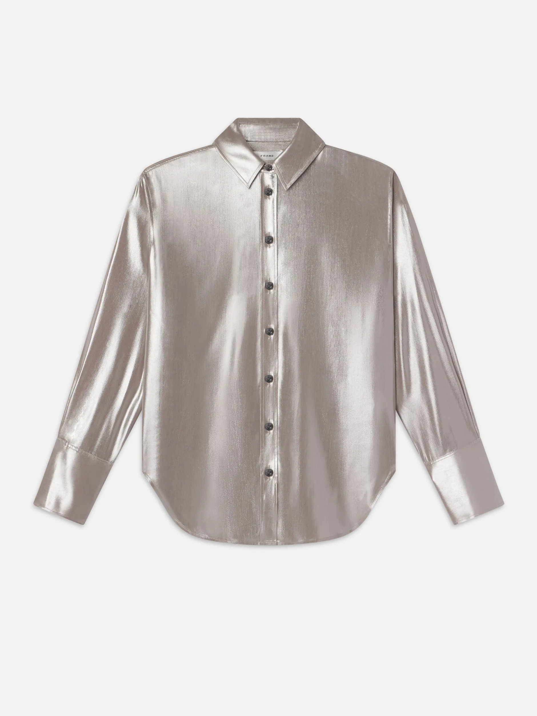 FRAME The Standard Shirt in Silver Lame<Women Tops & Blouses