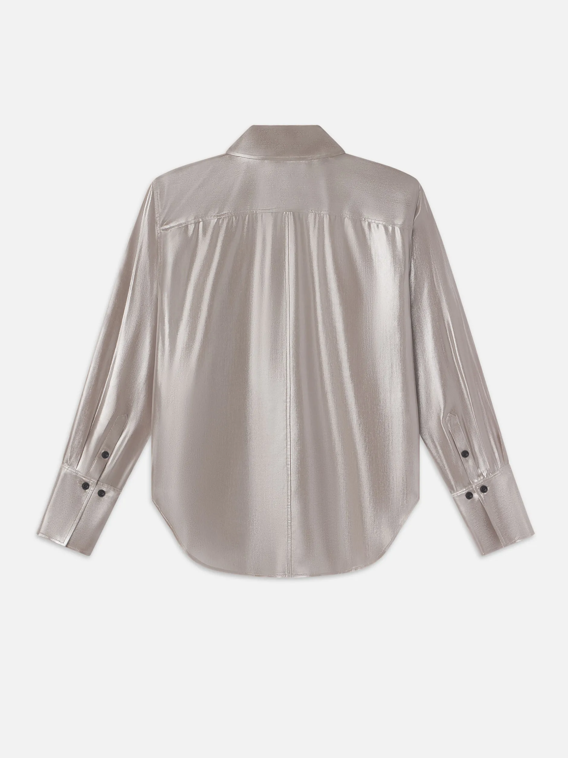 FRAME The Standard Shirt in Silver Lame<Women Tops & Blouses