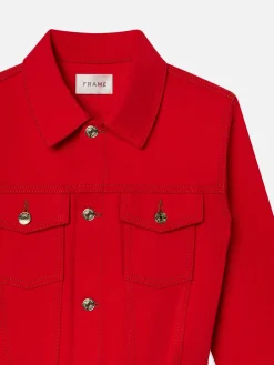 FRAME The Tailored Denim Jacket in Herrera Red<Women Jackets & Coats