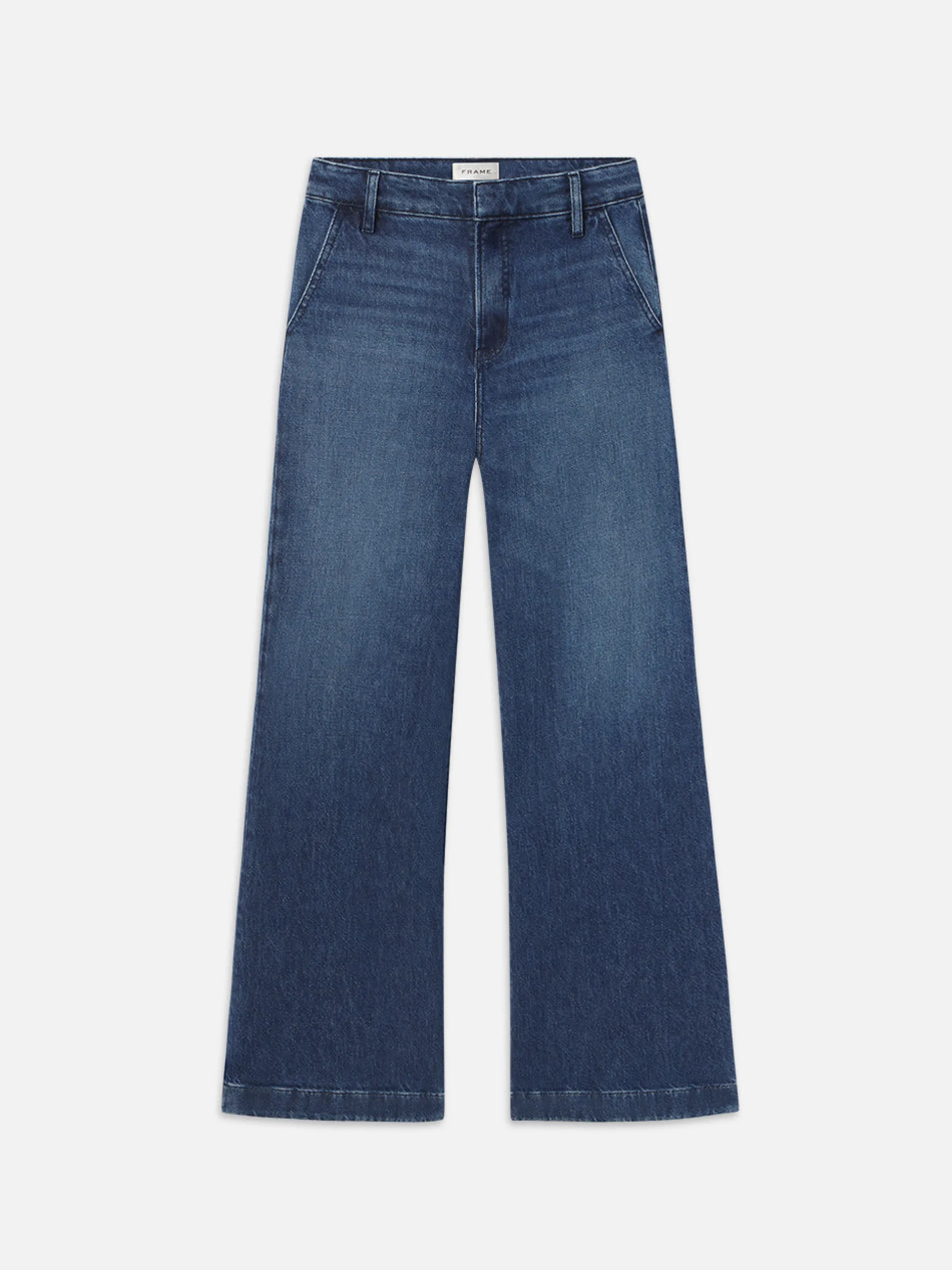 FRAME The Tailored Denim Trouser in<Women Wide Leg|Long