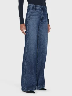 FRAME The Tailored Denim Trouser in<Women Wide Leg|Long