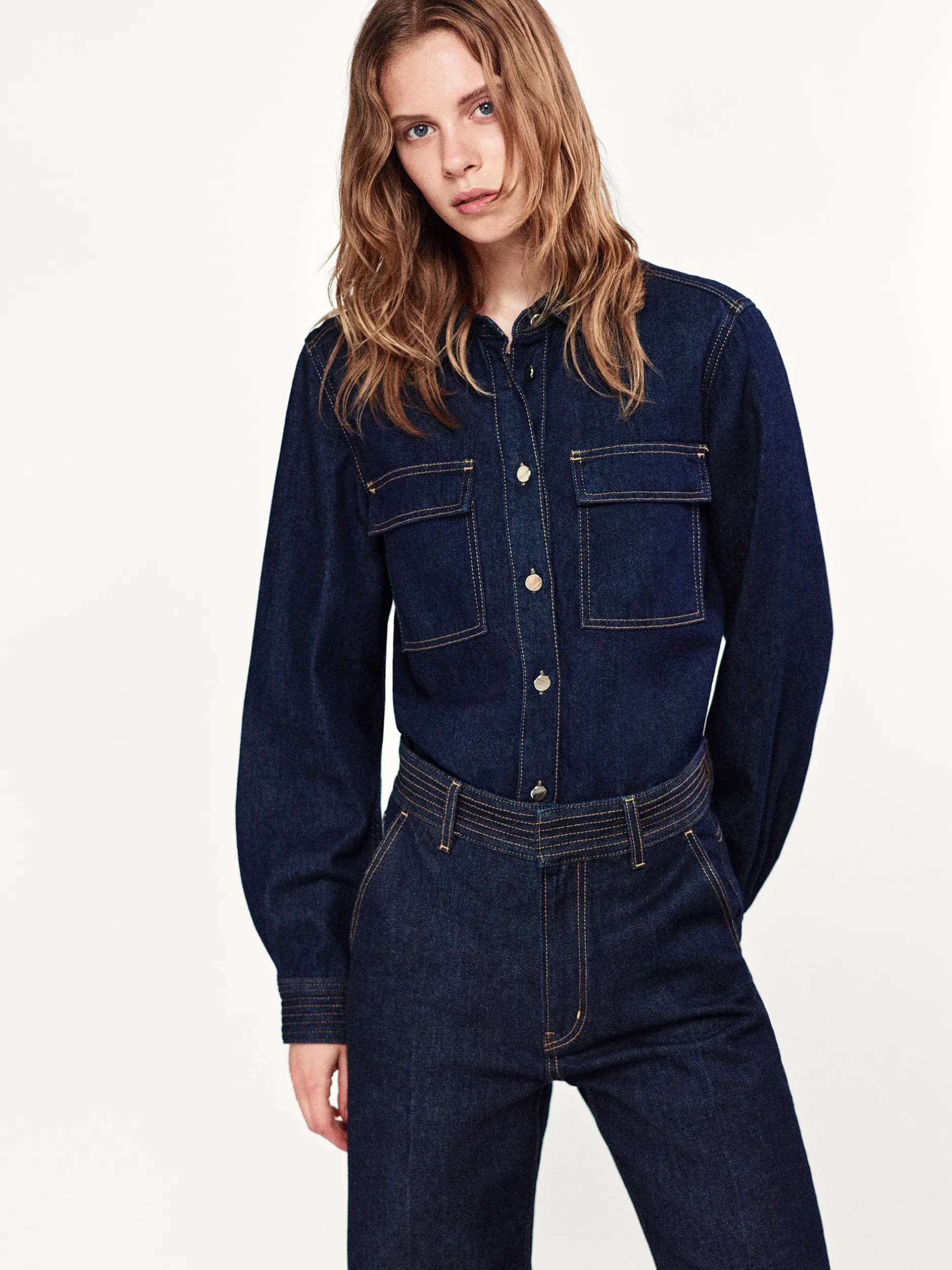 FRAME The Trapunto Shirt in<Women Tops & Blouses