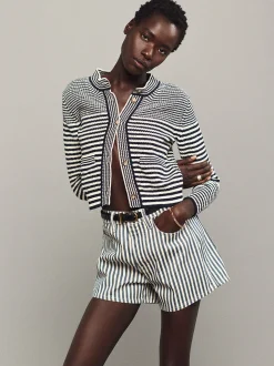 FRAME The Vintage Relaxed Short in Seaport Stripe<Women Skirts & Shorts