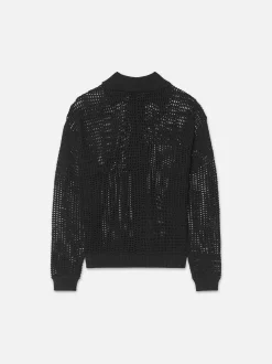 FRAME Tonal Crochet Sweater in< Sweaters & Hoodies