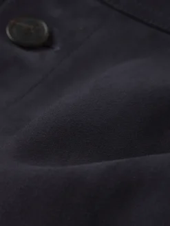 FRAME Unlined Suede Chore Coat in Dark Navy< Leather & Suede|Jackets & Coats