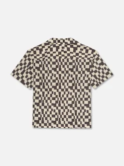 FRAME Vintage Print Shirt in Dark Navy< Shirts