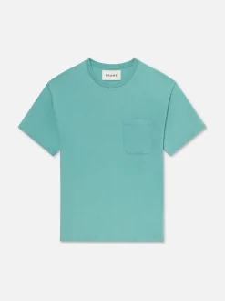 FRAME Vintage Tee in Aqua Blue< Tees & Polos