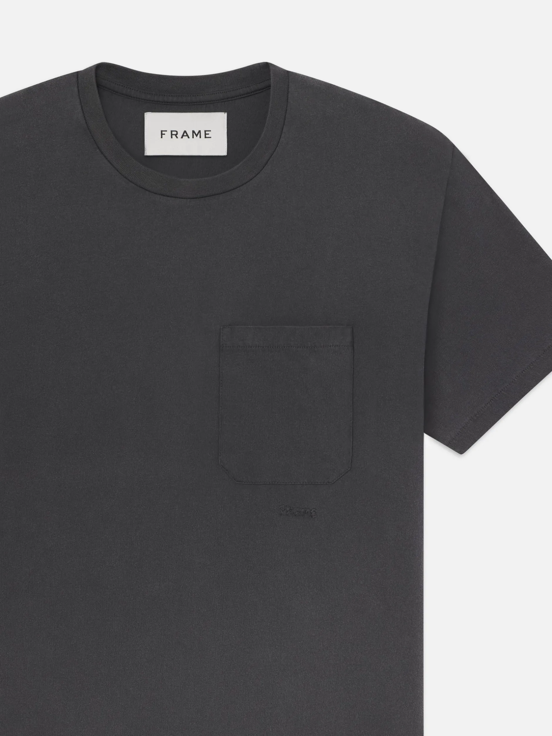 FRAME Vintage Tee in Vintage Off Black< Tees & Polos