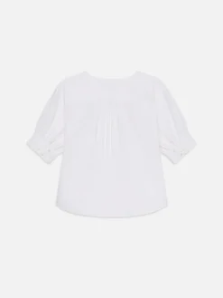 FRAME V-Neck Popover Top in<Women Tops & Blouses