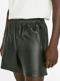 FRAME Volley Leather Short in< Leather & Suede|Pants & Shorts