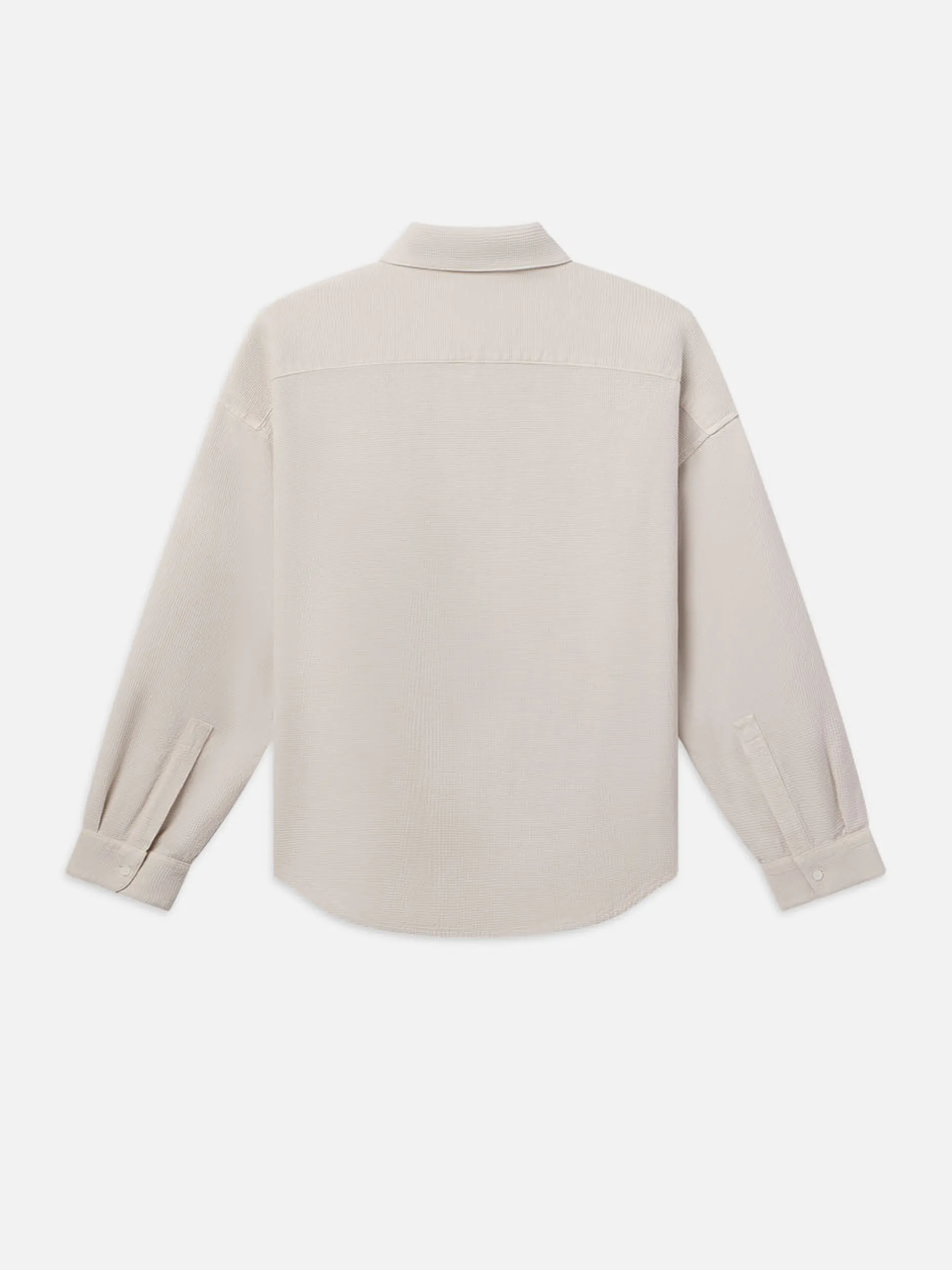 FRAME Waffle Textured Shirt in Off White< Shirts