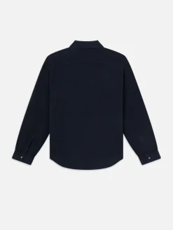 FRAME Waffle Textured Shirt in Dark Navy< Shirts