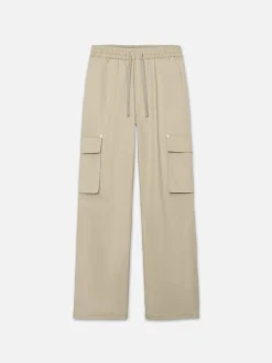 FRAME Wide Leg Cargo Pants in Smoke Beige< Pants & Shorts