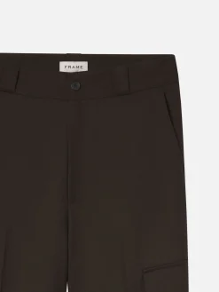 FRAME Wool Cargo Pant Trousers in Dark Taupe< Pants & Shorts