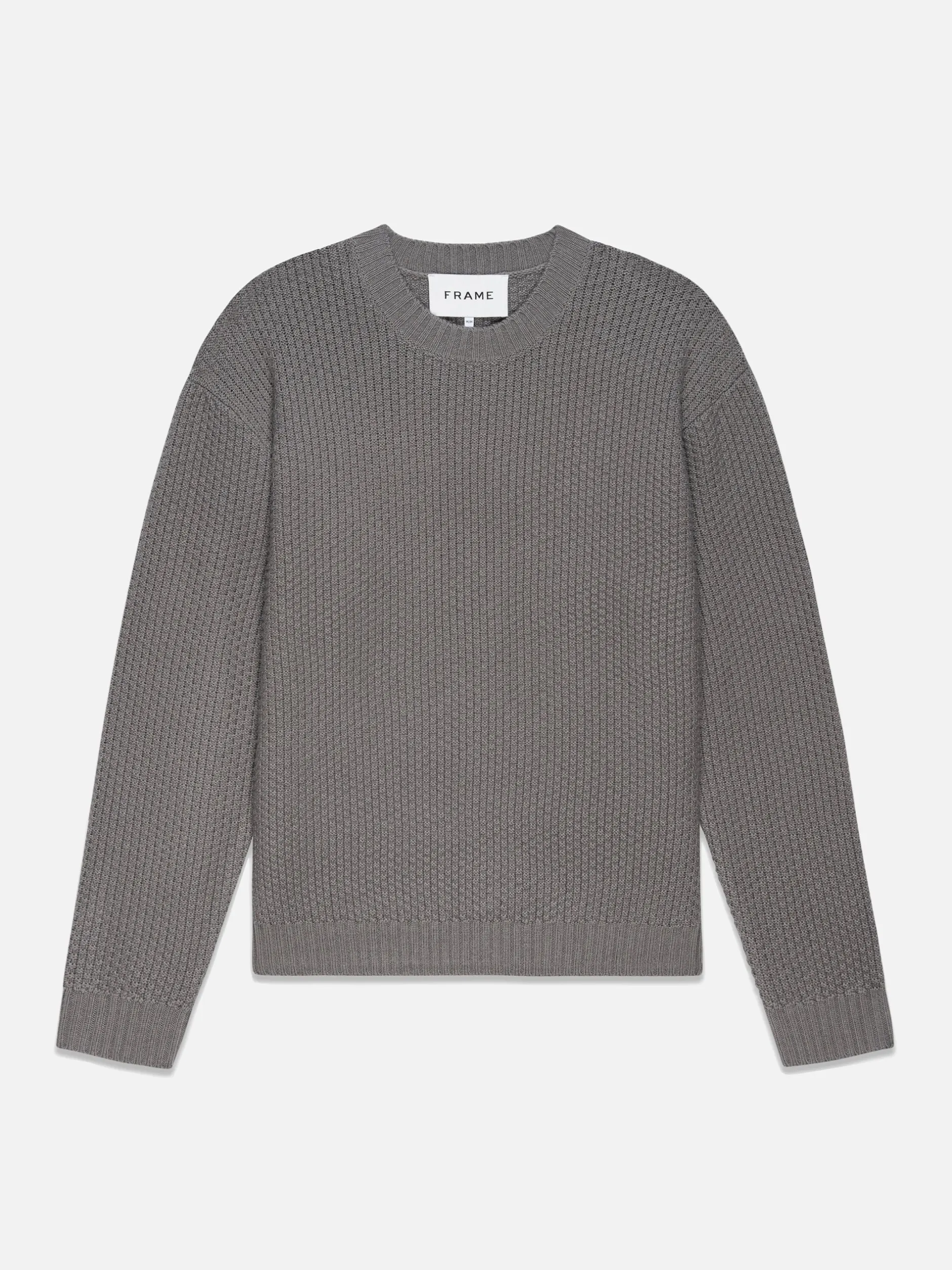 FRAME Wool Cashmere Textured Sweater in Light Brown< Sweaters & Hoodies