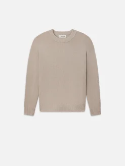 FRAME Woolen Cashmere Blend Sweater in Grey Beige< Sweaters & Hoodies