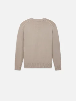 FRAME Woolen Cashmere Blend Sweater in Grey Beige< Sweaters & Hoodies
